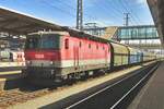 On 31 May 2015 ÖBB 1144 059 hauls a PKP Cargo coal train through Wiener Neustadt Hbf.