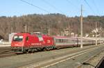 On 29 December 2016 ÖBB 1216 011 enters Kufstein.