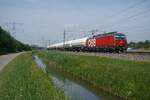 On 27 May 2026 �BB/RCC 1293 196 hauls an LNG train through Valburg.