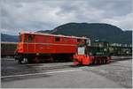 The BWB D1 and BWB ÖBB 2095.13 in Bezau.