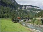 The ÖBB 2095.13 of the Bregenzerwald Railway is running with its museum train over the Sporenegg Bridge, which crosses the Bregenzer Ach. The train is on its return journey from Schwarzenberg to Bezau.

15 Sept. 2024