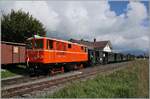 The ÖBB 2095.13 of the Bregenzerwald Railway is ready for the return trip to Bezau with its museum train in Schwarzenberg.