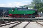 Private steam loco 4 on the turntable at Ampflwangs GEG-Museum on 27 May 2012 (a category  steam locomotives  in the Austria-section is sorely missed...)