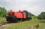 BBÖ 2062.33 shunts an o0ld electric loco in the Heizhaus Strasshof on 28 May 2012.
