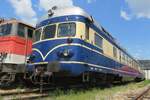 Former ÖBB Blauer Blitz (Blue Flash) 5145.14 stands in the Heizhaus Strasshof on 21 May 2023.