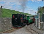 The steamer 200-90 Liesl at the Lustenau Rhein Schauen Station.