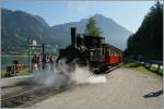 Achenseebahn steamer Train on the terminate station Seespitz.