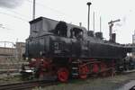 Ex-BBÖ 93 1360 stands in Dresden-Altstadt on a rainy 7 April 2018.
