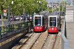Tram No. 329 & 401, on line 18 near the main train station in Vienna. May 3,2026