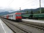 OBB 80-73 056-8 at the head of a Commuter train. Kirchberg in Tirol, August 2012.