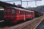 Former SZU Be 4/4 Bt92 stands in Burgdorf on 17 May 2025.