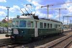 Former BLS 761 stands in Burgdorf as an extra train on 17 May 2025.