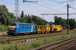 Infrabel 6285 stands at Lier on 11 June 2025 with an engineering machine.