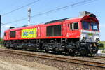 The BLS Nord DE 6314 (266 284) coming from the port of Antwerp. EMD JT42CWR build in 2009 with construction N�20078968-005 . Line 27A at Antwerp Airport. 14-07-2026