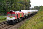 The BLS Cargo Nord 266 282 (DE6312) on route to the port of Antwerp with a gas tank train.