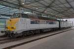 InfraBel owns 5512 since 2025 and puts the loco to good use by hauling museum stock from Train World Schaerbeek and other railway heritage operators when the occasion arises -like bringingan exhibition train for the centenary of the NMBS. Here 5512 stands with one luggage coach at Antwerpen Centraal on 10 October 2026. The 'TVM' by the way was an abbreviation by NMBS/SNCB to note that these locos were assigned to salvage duties and ther have been instances when a 320 km/h capable TGV or Thalys couldn't go further and had to be rescued by one of the TVM Class 55s, capable of maximal 120 km/h.