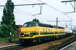 NMBS 6223 hauls a tank train through Antwerpen-Berchem on 15 May 2002.