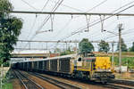 On 11 September 2004 SNCB 7744 hauls a block train through Saint-Ghislain.