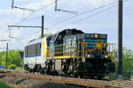 Lineas HLR 77-78 n°7784 Siemens-Vossloh in original Lineas livery with the HLE 13 n°1317. 08-05-2025