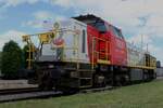 TUC Rail/InfraBel 7800 stands at Baasrode Noord as part of an exhibition on 6 July 2024 during the 'Scheldeland in Stoom' Weekend.