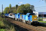 The Infrabel 7794 together with: 7804-5514-7790 and 7730 on route out of the port of Antwerp.
