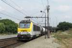 NMBS 1333 hauls a tank train through Antwerpen Noorderdokken on 29 August 2013.