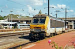 NMBS 1353 runs solo through Metz-Ville on 20 May 2004.