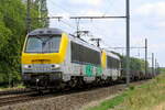 The Lineas 1327 and 1316 double traction for the daily heavy steel train from Arcelor-Mittal Esch-sur-Alzette in Luxembourg to the port of Antwerp. Bombardier Brugge NMBS serie 13 build in 2000 with construction N� 1347. NMBS Class 13: between 1997 a ...