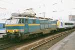 NMBS 1604 with Belgian IC-stock departs from Aachen Hbf to Oostende on 10 September 1999. Scanned picture.