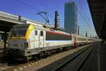 On 10 June 2015 NMBS 1827 calls at Bruxelles-Midi with a npeak hour train.