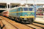 Scanned picture of NMBS 2010 with EC to Basel in Namur on 26 July 1999.