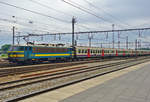 NMBS 2155 is about to call at Brugge Centraal with an Oostende-bound IC service on 22 May 2014.