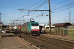 CoBRa 2829 hauls a tank container train through Antwerpen-Noorderdokken on 23 March 2011.
