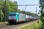 The Lineas 2903(ex NMBS number) E186 348-9 with a Hupac train from Italy to the port of Antwerp.