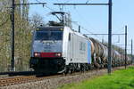Lineas 186 504 Bombardier Traxx on his way to the Antwerp harbor.