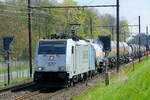 Lineas 186 183 Bombardier Traxx with the BASF shuttle between Ludwigshafen BASF and Antwerpen BASF. 09-04-2025