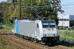 The Lineas 186 254 on route out of the port of Antwerp. Bombardier Traxx F140 MS2e build in 2016 with construction N� 35311. Line 27A at Antwerp Airport. 29-09-2026