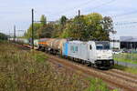 The Lineas 186 181 with the daily BASF shuttle from BASF Antwerpen to BASF Ludwigshafen. Bombardier Traxx F140 MS build in 2008 with construction N� 34411. Line 27A at Antwerp Airport. 07-10-2026