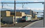 . The TRAXX HLE 2813 is running alone through the station of Brugge on Novemver 23rd, 2013.