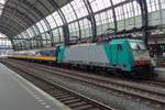 CoBRa 2809 has ended her journey with the IC-Benelux from Bruxelles-Midi, here at Amsterdam Centraal on 9 July 2018. 