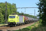 The Medway 186 112 with a tank train on route to the port of Antwerp. Bombardier Traxx F140 MS build in 2006 with construction N� 34304. Line 27A at Antwerp Airport. 28-07-2026