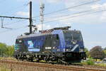 The Lineas / Train Charter 186 291 coming from the port of Antwerp. Bombardier Traxx F140 MS2e build in 2012 with construction N� 34840. Line 27A at Antwerp Airport. 07-08-2026