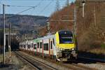 The SNCB Desiro AM08 524 an AM08 541 are arriving in Clervaux on February 06th, 2020. 