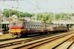 Trick shot of NMBS 815 entering a sunny Namur on 13 July 1999.