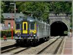 AM City Rail 971 is leaving the station of Esneux on May 23rd, 2010.