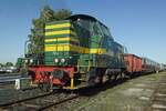 Ex-NMBS/SNCB, now CFV3V 7304 stands coupled to an ex-CFL DMU Class 201/211 at Mariembourg during the CFV3V Weekend-a-Vapeur on 21 September 2019. Ex-NMBS/SNCB, now CFV3V 7304 stands coupled to an ex-CFL DMU Class 201/211 at Mariembourg during the CFV3V Weekend-a-Vapeur on 21 September 2019.