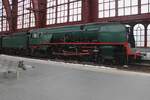 In a veryrare outing,  CFV3V's  non-operable Pacific steamer 1.002 stands at Antwerpen Centraal as part of an exhibition train that visits Antwerpen Centraal on 10 and 11 October, this photo beingmade on the 10th. A diverse collection of old and new stock gives a nice impression of 100 years of Belgian railways and was on show at Li�ge-Guillemins (August) and Schaerbeek (September), albeit without the 1.002. 
