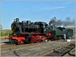 . The steam locomotives 158  Elna , SA 03 Tubize 2002 and AD 05 Tubize 2007 photographed in Mariembourg on September 27th, 2009.