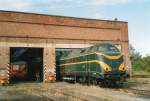 SNCB diesel loco 210.077 at the shed in Saint-Ghislain on 12 September 2004.