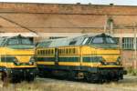 NMBS 5128 stands at the museum of PTF/TSP in Saint-Ghislain on 12 September 2004.